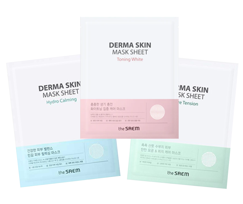 Акция 1:1 на маски серии The Saem Derma Skin