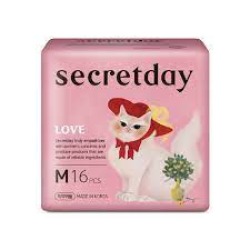  SD Body Ультратонкие дышащие прокладки "Secretday pure love ", M size 16 шт. (24.5 см)