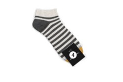  GGRN A TYPE(M-S-057) Носки мужские короткие, серые в полоску, размер 39-44, A TYPE(M-S-057-04)ADULTS