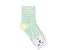  GGRN B TYPE(OD-W-041) Носки женские короткие, зеленые в полоску, размер 35-39, B TYPE(OD-W-041-05)ADULTS