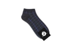  GGRN A TYPE(M-S-055) Носки мужские короткие, синие принт клетка, размер 39-44, A TYPE(M-S-055-03)ADULTS