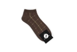  GGRN A TYPE(M-S-055) Носки мужские короткие, коричневые принт клетка, размер 39-44, A TYPE(M-S-055-02)ADULTS