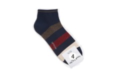  GGRN A TYPE(M-S-017) Носки мужские короткие, темно-синие в полоску, размер 39-44, A TYPE(M-S-017-04)ADULTS