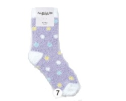  GGRN L TYPE(WT-T-015) Носки женские теплые, сиреневые с принтом горошек, размер 35-39, L TYPE(WT-T-015-07)ADULTS