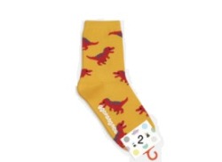  GGRN D TYPE(OD-B-033-L) Носки детские длинные (возраст 5-6 лет), желтые принт динозавры D TYPE(OD-B-033-L-02)BABY