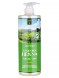  ДП HAIR GREENTEA Бальзам для волос с экстрактом зеленого чая и хна DEOPROCE RINSE - GREENTEA HENNA PURE REFRESH 