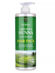  ДП HAIR GREENTEA Маска для волос с зеленым чаем и хной DEOPROCE GREENTEA HENNA PURE REFRESH HAIR PACK