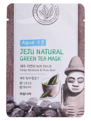  ВЛК Kwailnara Jeju Маска тканевая Jeju Nature's Green Tea Mask 20ml