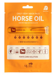  МЖ Daily Dewy Маска тканевая для лица c лошадиным жиром MJ CARE DAILY DEW MASK PACK HORSE OIL 25гр