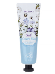  ДП HAND Крем для рук парфюмированный с экстрактом хлопка DEOPROCE SOFT COTTON BLUE PERFUMED HAND CREAM 50g
