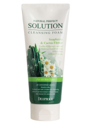  ДП Foam Пенка для умывания Deoproce Natural Perfect Solution Cleansing FOAM SOAP BERRY & CACTUS FLOWER 170g