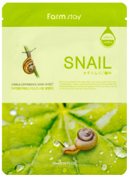  ФМС VD Маска для лица тканевая с муцином улитки FarmStay Visible Difference Mask Sheet Snail 23мл