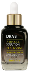  ФМС Black Snail Сыворотка ампульная с муцином черной улитки FarmStay DR-V8 Ampoule Solution Black Snail, 30ml