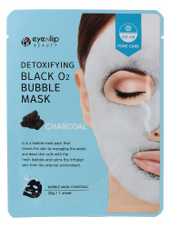  ENL MASK BUBBLE Маска для лица тканевая DETOXIFYING BLACK O2 BUBBLE MASK CHARCOAL 20гр