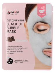  ENL MASK BUBBLE Маска для лица тканевая DETOXIFYING BLACK O2 BUBBLE MASK VOLCANO 20гр