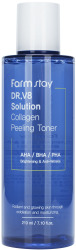  ФМС Collagen Тонер укрепляющий с коллагеном и AHA/BHA/PHA кислотами FarmStay DR.V8 Solution Collagen Peeling Toner, 210m 