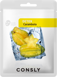  CNS F Маска тканевая выводящая токсины с экстрактом карамболы Carambola Detox Mask Pack, 20мл