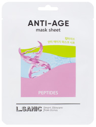  LSN Маска тканевая антивозрастная с пептидами Peptides Anti-Age Mask Sheet, 25мл