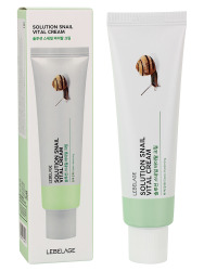  LBLG CREAM Крем для лица с муцином улитки восстанавливающий LEBELAGE SOLUTION SNAIL VITAL CREAM 50ml