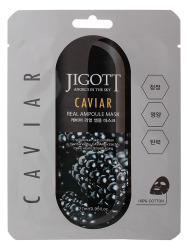  JGT Маска на тканевой основе JIGOTT CAVIAR REAL AMPOULE MASK