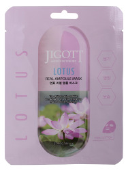  JGT Маска на тканевой основе JIGOTT LOTUS REAL AMPOULE MASK