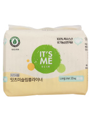  It's Me organic cotton Прокладки женские гигиенические ежедневные, 1 капля It's Me Slim organic cotton Long Pantyliner 20p