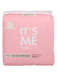  It's Me Pure & Fit Прокладки женские гигиенические с крылышками, 4 капли It's Me Pure & Fit pads regular 12p