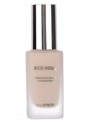  СМ Eco Soul Vegan Основа для лица тональная Eco Soul Vegan Silk Glam Foundation 21 light beige 30ml