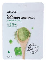  LBLG CICA Маска для лица тканевая с центеллой азиатской LEBELAGE CICA SOLUTION MASK PACK