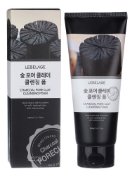 LBLG FOAM Пенка для умывания для сужения пор с древесным углем LEBELAGE CHARCOAL PORE CLAY CLEANSING FOAM 