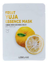  LBLG Маска для лица тканевая с экстрактом юдзу LEBELAGE FRUIT YUJA ESSENCE MASK