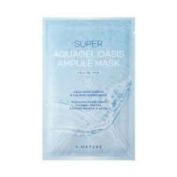  SNTR AQUA O Маска тканевая для лица ампульная увлажняющая S.NATURE SUPER AQUAGEL OASIS AMPULE MASK 30ml