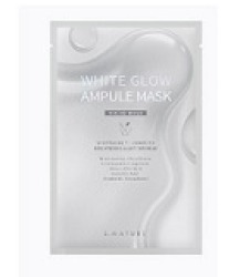  SNTR WHITE GLOW Маска тканевая для лица ампульная осветляющая S.NATURE WHITE GLOW AMPULE MASK 1 pcs,25мл
