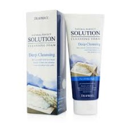  ДП FOAM Пенка для лица с рисовой водой и злаками NATURAL PERFECT SOLUTION CLEANSING FOAM DEEP CLEANSING 170g