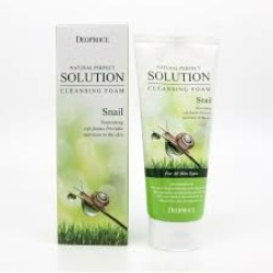  ДП FOAM Пенка для лица с экстрактом муцина улитки DEOPROCE NATURAL PERFECT SOLUTION CLEANSING FOAM SNAIL 