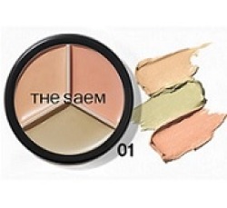  СМ Cover P Triple Консилер для лица трехцветный Cover Perfection Triple Pot Concealer 01 Correct Beige