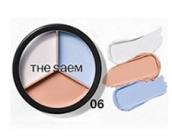  СМ Cover P Triple Консилер для лица трехцветный Cover Perfection Triple Pot Concealer 06 Blue Beige