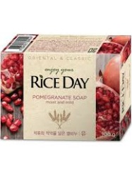  LN Мыло туалетное твердое с маслом рисовых отрубей и гранатом RiceDay(YU)90g