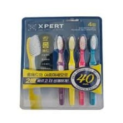 КЛИ Набор щеток зубных Xpert Max Plus Antibacterial Double Microfiber Toothbrush (4ea)