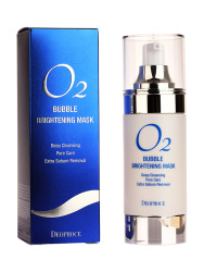  ДП BUBBLE Маска для лица осветляющая кислородная DEOPROCE O2 BUBBLE BRIGHTENING MASK 100g