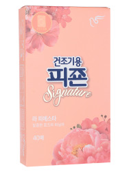  ПГН SIGNATURE Кондиционер-салфетки для белья PIGEON RICH PERFUME SIGNATURE DRYER SHEET La Fiesta 40шт
