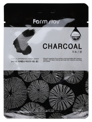  ФМС VD Маска тканевая FarmStay Visible Difference Mask Sheet Charcoal Black, 23 мл