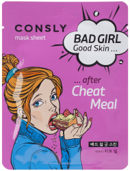  CNS Маска тканевая BAD GIRL "после читмила" Good Skin after Cheat Meal Mask Sheet, 23мл