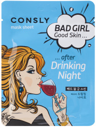  CNS Маска тканевая BAD GIRL "после вечеринки" Good Skin after Drinking Night Mask Sheet, 23мл