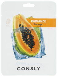  CNS F Маска тканевая выравнивающая тон кожи с экстрактом папайи Papaya Radiance Mask Pack, 20мл