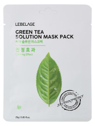  LBLG Маска тканевая LEBELAGE GREEN TEA SOLUTION MASK 25g