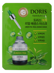  JGT Маска на тканевой основе DORIS GREEN TEA REAL ESSENCE MASK, 25ml