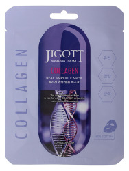  JGT Маска на тканевой основе JIGOTT COLLAGEN REAL AMPOULE MASK