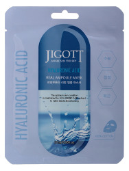 JGT Маска на тканевой основе JIGOTT HYALURONIC ACID REAL AMPOULE MASK 