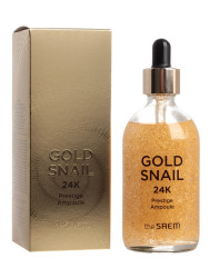  СМ Gold Snail Сыворотка для лица с золотом и муцином улитки Gold Snail 24K Prestige Ampoule